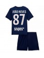 Paris Saint-Germain Joao Neves #87 Replika Hemmakläder Barn 2025-26 Kortärmad (+ byxor)